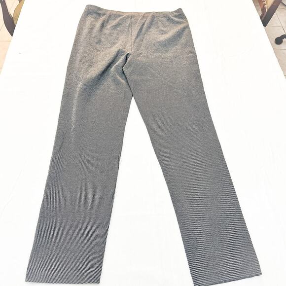 J. Jill Ponte Slim Dark Grey Woven Vertical Striped Pant Size L Tall NWT $79 - Picture 4 of 8